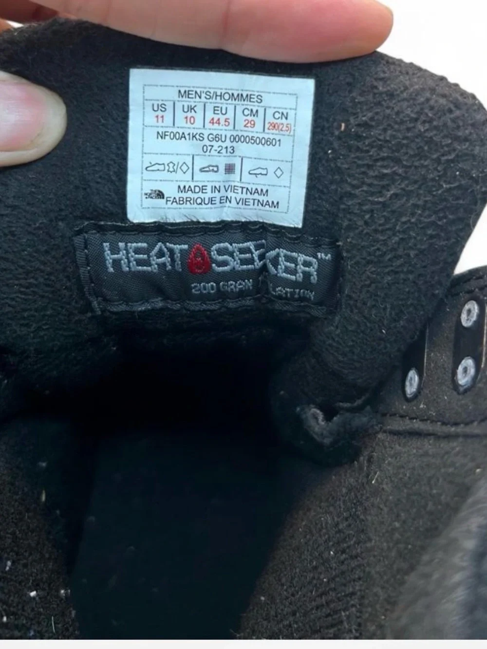 The North Face Kids Black Boots with Green Accents